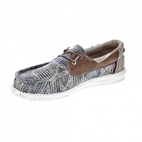 Náuticos Hey Dude zapatos Hombre modelo Weslh Natural Marrón 