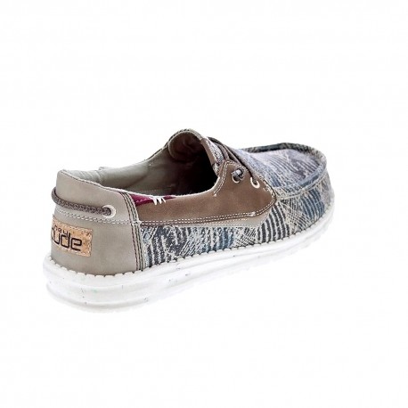Náuticos Hey Dude zapatos Hombre modelo Weslh Natural Marrón 