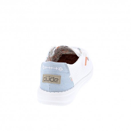 Mocasines Hey Dude zapatos Mujer modelo Wendy Blanco 
