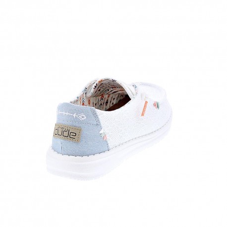 Mocasines Hey Dude zapatos Mujer modelo Wendy Blanco 