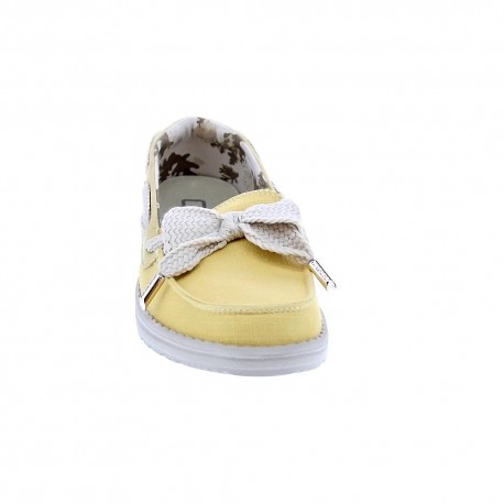 Mocasines Hey Dude zapatos Mujer modelo Effie Bay Amarillo 