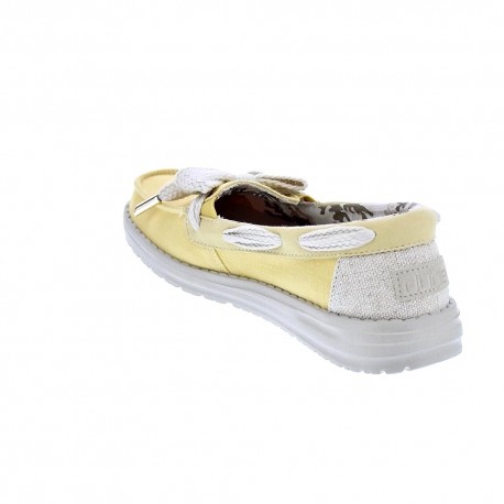 Mocasines Hey Dude zapatos Mujer modelo Effie Bay Amarillo 