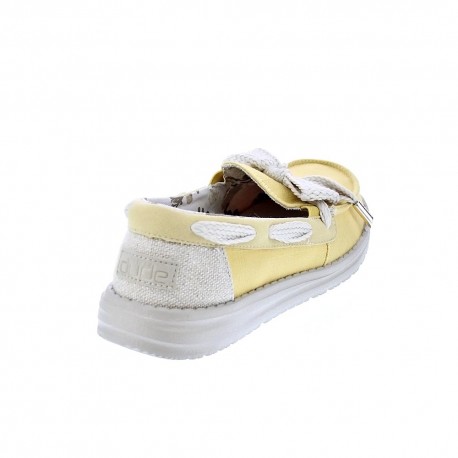 Mocasines Hey Dude zapatos Mujer modelo Effie Bay Amarillo 