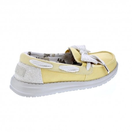 Mocasines Hey Dude zapatos Mujer modelo Effie Bay Amarillo 