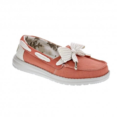 Mocasines Hey Dude zapatos Mujer modelo Effie Bay Rojo 