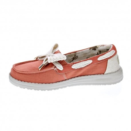 Mocasines Hey Dude zapatos Mujer modelo Effie Bay Rojo 