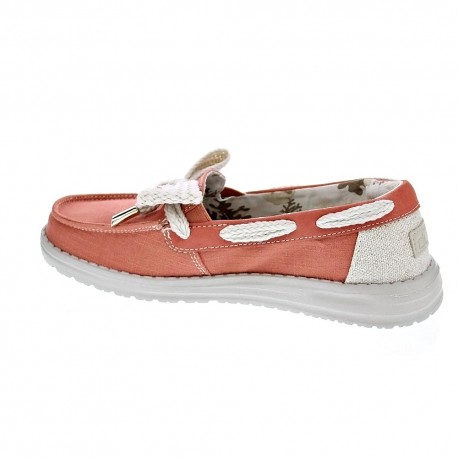 Mocasines Hey Dude zapatos Mujer modelo Effie Bay Rojo 