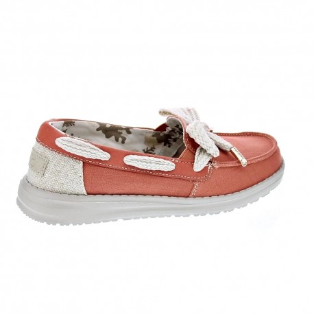 Mocasines Hey Dude zapatos Mujer modelo Effie Bay Rojo 