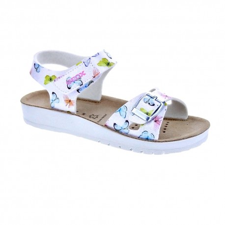 Sandalias Geox zapatos Niña modelo Costarei Plata 