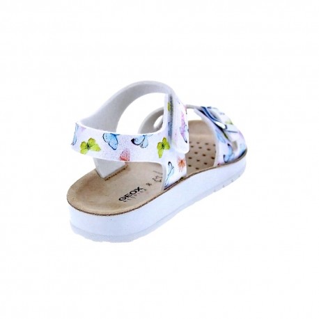Sandalias Geox zapatos Niña modelo Costarei Plata 