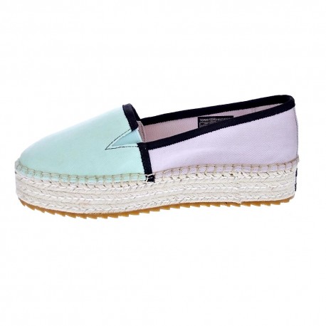 Mocasines Tommy Hilfiger zapatos Mujer modelo Flatform Espadrille Blanco 