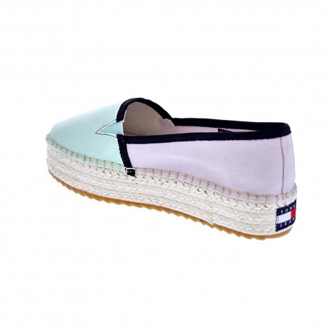 Mocasines Tommy Hilfiger zapatos Mujer modelo Flatform Espadrille Blanco 