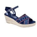 Sandalias Tommy Hilfiger zapatos Mujer modelo Webbing Low Azul 