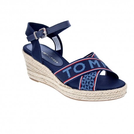 Sandalias Tommy Hilfiger zapatos Mujer modelo Webbing Low Azul 