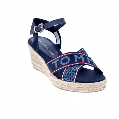 Sandalias Tommy Hilfiger zapatos Mujer modelo Webbing Low Azul 