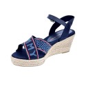 Sandalias Tommy Hilfiger zapatos Mujer modelo Webbing Low Azul 