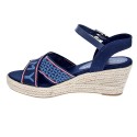 Sandalias Tommy Hilfiger zapatos Mujer modelo Webbing Low Azul 