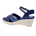 Sandalias Tommy Hilfiger zapatos Mujer modelo Webbing Low Azul 