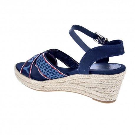 Sandalias Tommy Hilfiger zapatos Mujer modelo Webbing Low Azul 