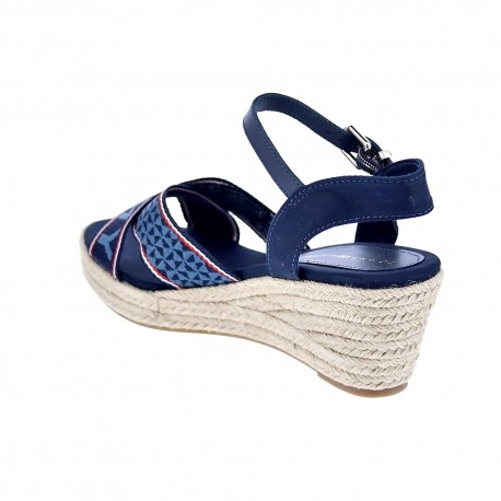 Sandalias Tommy Hilfiger zapatos Mujer modelo Webbing Low Azul 