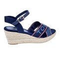 Sandalias Tommy Hilfiger zapatos Mujer modelo Webbing Low Azul 