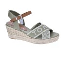 Sandalias Tommy Hilfiger zapatos Mujer modelo Weebing Low Beige 