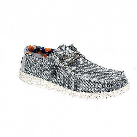Mocasines Hey Dude zapatos Hombre modelo Wally Sox Gris 