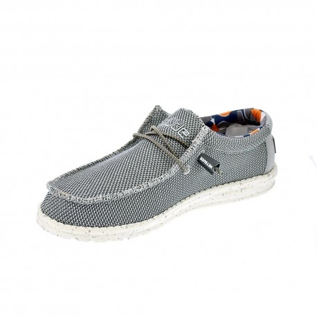 Mocasines Hey Dude zapatos Hombre modelo Wally Sox Gris 