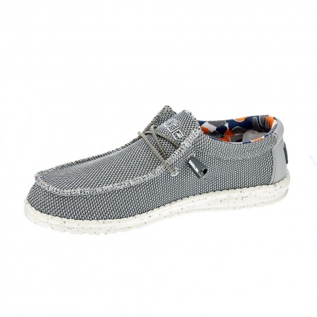 Mocasines Hey Dude zapatos Hombre modelo Wally Sox Gris 