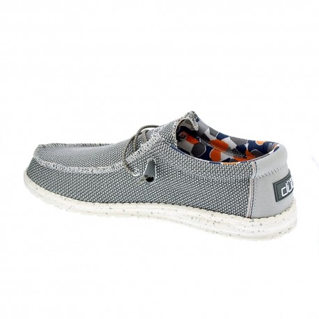 Mocasines Hey Dude zapatos Hombre modelo Wally Sox Gris 