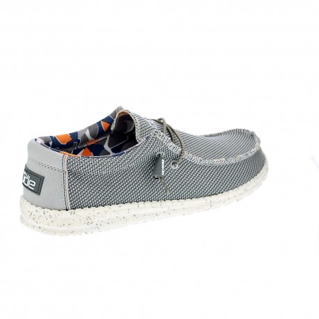 Mocasines Hey Dude zapatos Hombre modelo Wally Sox Gris 