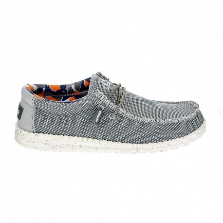 Mocasines Hey Dude zapatos Hombre modelo Wally Sox Gris 