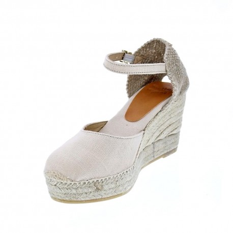 Alpargatas Toni Pons zapatos Mujer modelo Laia Beige Hebillas