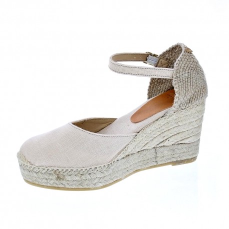 Alpargatas Toni Pons zapatos Mujer modelo Laia Beige Hebillas