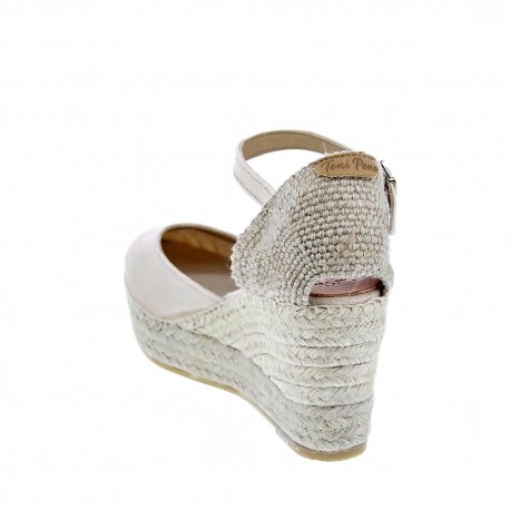 Alpargatas Toni Pons zapatos Mujer modelo Laia Beige Hebillas