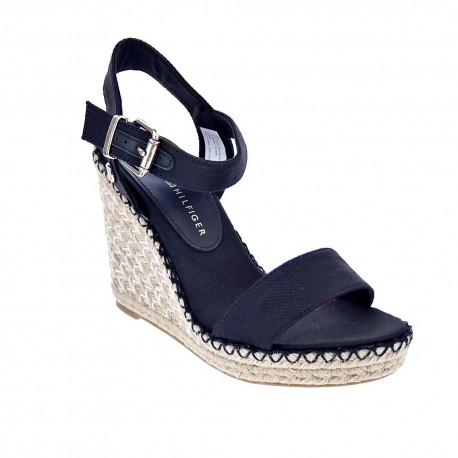 Sandalias Tommy Hilfiger zapatos Mujer modelo Shiny Touches Negro 