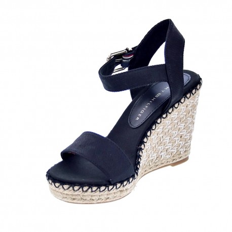 Sandalias Tommy Hilfiger zapatos Mujer modelo Shiny Touches Negro 