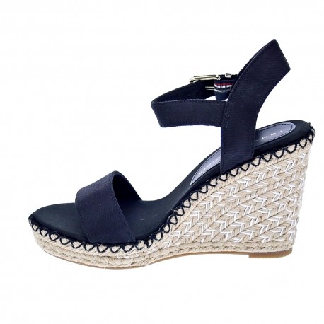 Sandalias Tommy Hilfiger zapatos Mujer modelo Shiny Touches Negro 