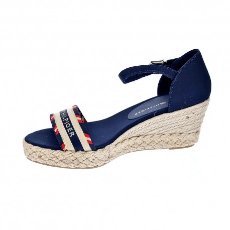 Sandalias Tommy Hilfiger zapatos Mujer modelo Corporate Webbing Azul 