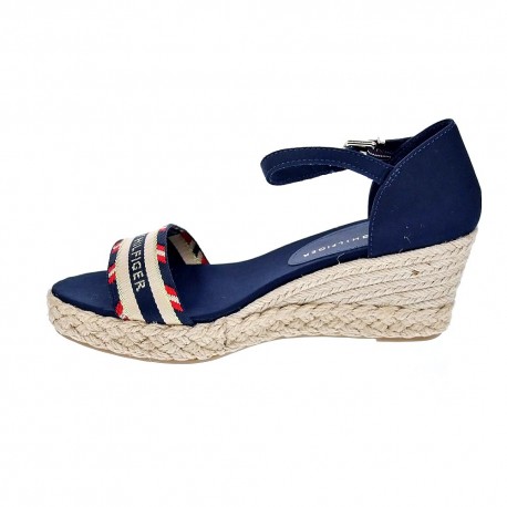 Sandalias Tommy Hilfiger zapatos Mujer modelo Corporate Webbing Azul 