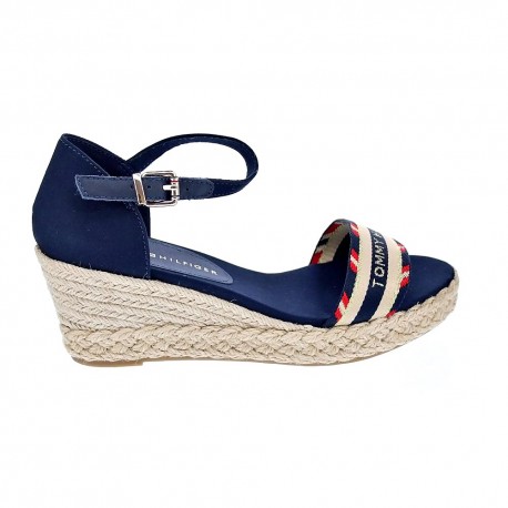 Sandalias Tommy Hilfiger zapatos Mujer modelo Corporate Webbing Azul 