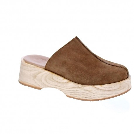 Zuecos Claudia zapatos Mujer modelo Anna Marrón 