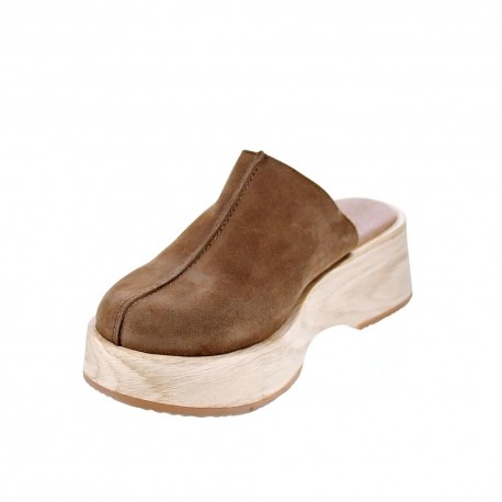 Zuecos Claudia zapatos Mujer modelo Anna Marrón 