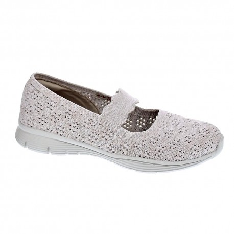 Bailarinas Skechers zapatos Mujer modelo Seager Beige 