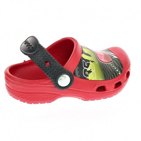Zuecos Crocs zapatos Niño modelo Cc Lightning McQueen Clog Rojo 
