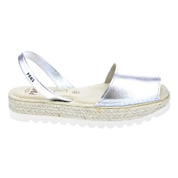 Abarcas menorquinas Avarca Pons zapatos Mujer modelo 116F Plata  2