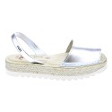 Abarcas menorquinas Avarca Pons zapatos Mujer modelo 116F Plata 