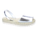 Abarcas menorquinas Avarca Pons zapatos Mujer modelo 116F Plata 