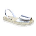 Abarcas menorquinas Avarca Pons zapatos Mujer modelo 116F Plata 