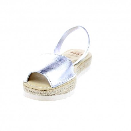 Abarcas menorquinas Avarca Pons zapatos Mujer modelo 116F Plata 
